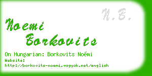 noemi borkovits business card