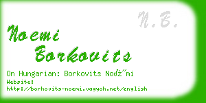 noemi borkovits business card